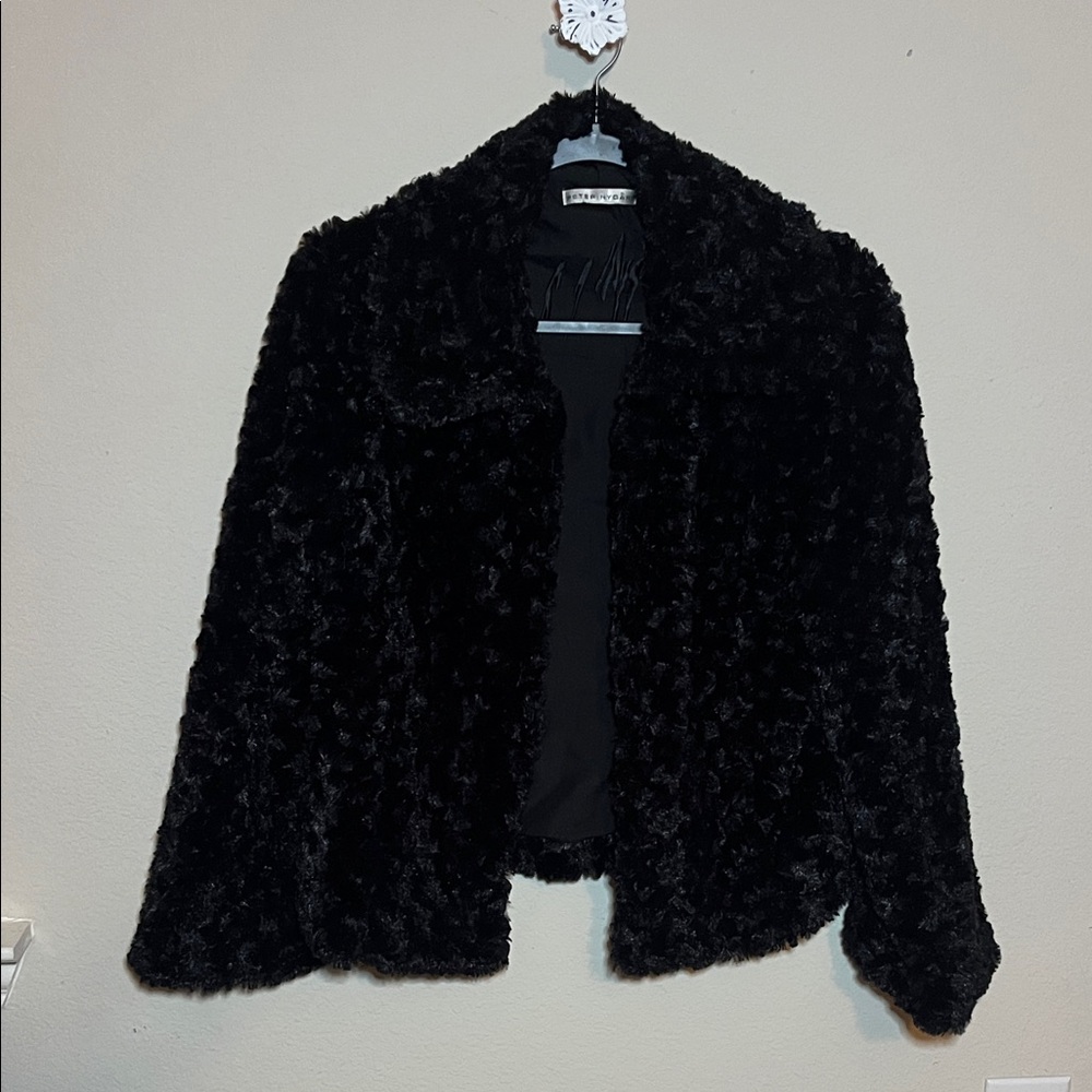 Peter Nygard Black Teddy Jacket